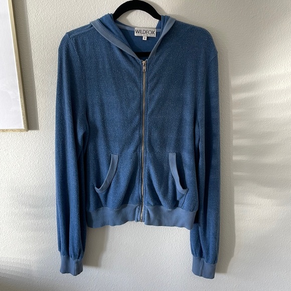 Wildfox Baggy Beach Zip Up Blue - My Wish List: First-Class Ticket to Paradise - Picture 2 of 4